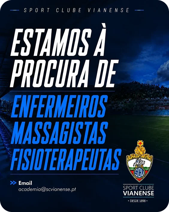 Estamos à procura de enfermeiros, massagistas e fisioterapeutas
